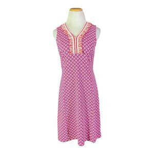 J. McLaughlin Size S Sleeveless Cataliina Cloth Dress Fringed Neckline